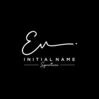 Letter EV Signature Logo Template Vector