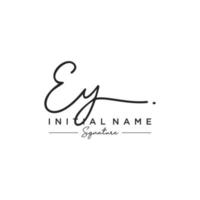Letter EY Signature Logo Template Vector