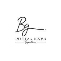 Letter BG Signature Logo Template Vector