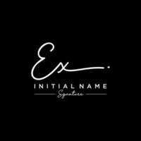 Letter EX Signature Logo Template Vector