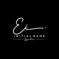 Letter EI Signature Logo Template Vector