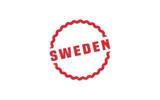 SWEDEN stamp rubber with grunge style on white background vector