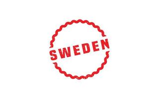 SWEDEN stamp rubber with grunge style on white background vector