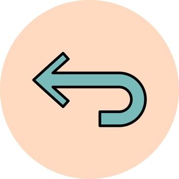 icono de vector de retorno