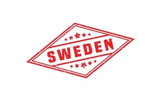 SWEDEN stamp rubber with grunge style on white background vector