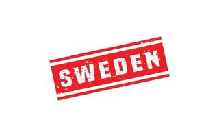 SWEDEN stamp rubber with grunge style on white background vector