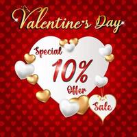 Valentine's day sale template vector