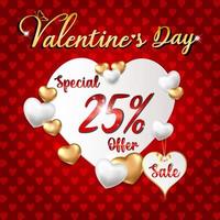 Valentine's day sale template vector