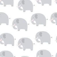 sin costura modelo con elefante. vistoso vector para niños. mano dibujo, plano estilo. bebé diseño para tela, imprimir, textil, envoltura