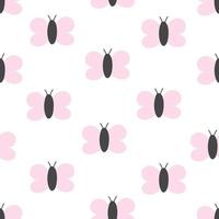 seamless pattern with butterfly. summer colorful vector for kids, flat style. Baby design for fabric, textile, print, wrapper.