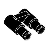 Binoculars icon vector. look see illustration sign. Glass symbol or logo. vector