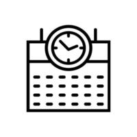 Deadline icon vector. timetable illustration sign. timing symbol or logo. vector