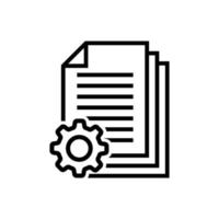 conjunto de iconos de vector de documento. colección de signos de ilustración de documentación técnica. símbolo manual.