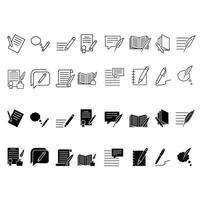 Write icon vector set. notes illustration sign collection. Writer symbol. notebook logo.