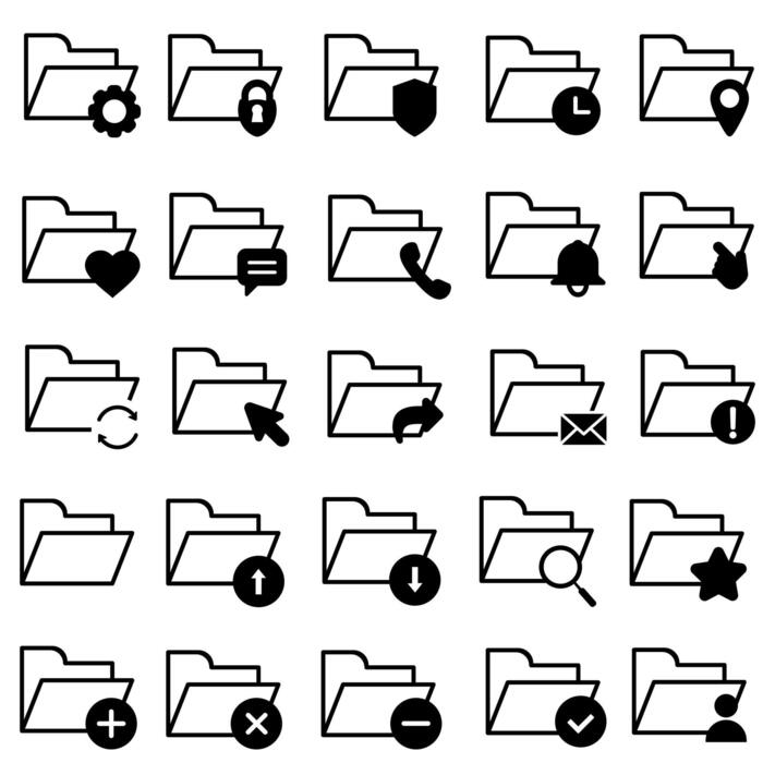 Folder Icon Set Vector Art, Icons, and Graphics for Free Download