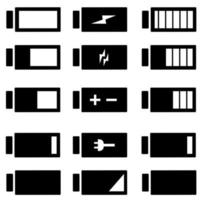 Battery Vector icon set. energy illustration sign collection. power symbol.