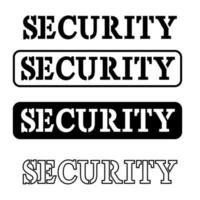 seguridad icono vector colocar. proteccion ilustración firmar recopilación. salvaguardia símbolo o logo.