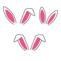 Bunny Ears icon vector set. Easter illustration sign collection. Easter Bunny symbol.