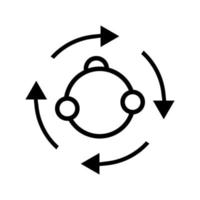 Metabolism, symbiosis icon. Element of bio engineering illustration. Thin line icon for website design and development, app development. Premium icon vector