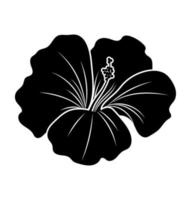 Hibiscus icon vector. Flower illustration sign. garden symbol or logo. vector