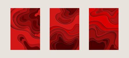 Red Papercut Background vector