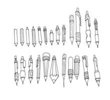 pencil doodle set vector