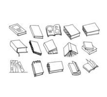 book doodle set vector