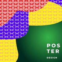 Colorful abstract poster design template for magazine and page layout design vector