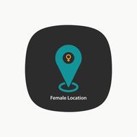 Female location icon design vector  illustration