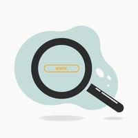 Magnifying glass looking for website icon design vector illustration