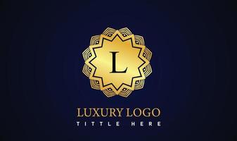 Modern luxury letter logo for elegant business and company vector