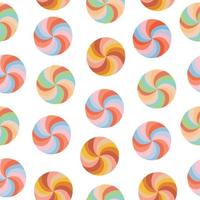 Seamless pattern. made of colorful lollipops. Vector illustration on a white background