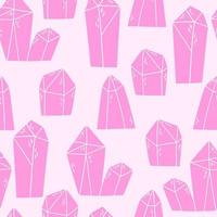 seamless pattern with pink crystals. vector design for fabric, paper and more.