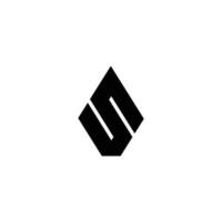 Print S logo initials vector