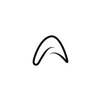 Print A initials logo vector