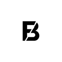 Print B F initial logo vector