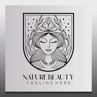 prima vector naturaleza belleza creativo logo modelo