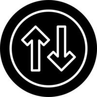 Two Way Traffic Vector Icon