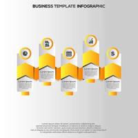 Premium Vector Gradient infographic steps template