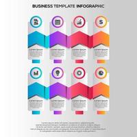 prima vector degradado infografía pasos modelo