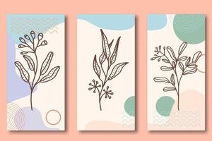 Floral wallpaper aesthetic design background vector
