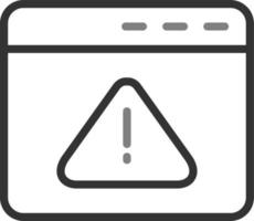 advertencia navegador vector icono