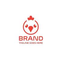 seamless chicken logo design vector