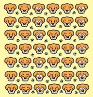 seamless dog pattern design vector