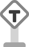 T Junction Vector Icon