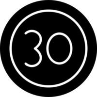 30 Speed Limit Vector Icon