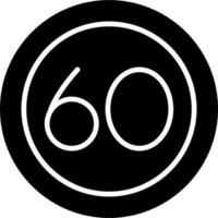 60 Speed Limit Vector Icon