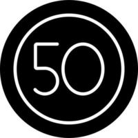 50 Speed Limit Vector Icon