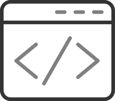 Web Browser Coding Vector Icon
