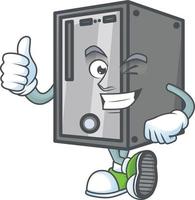 CPU mascot icon design vector